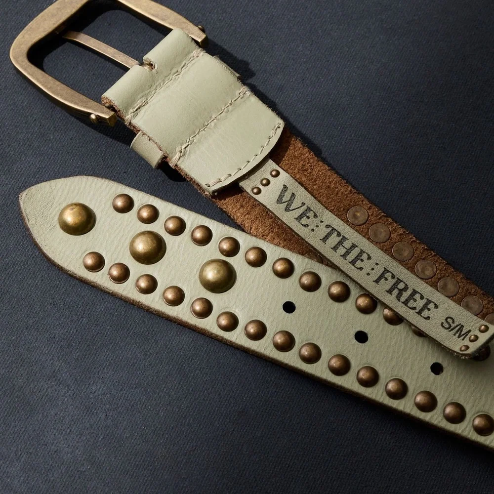 NWT We the Free Sola Stud Belt in Matcha - Sz S/M - Picture 3 of 9